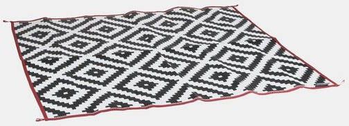 Bo-Camp Bo Camp Buitenkleed Chill Mat Lewisham XL 3, 5x2, 7 m zwart en wit
