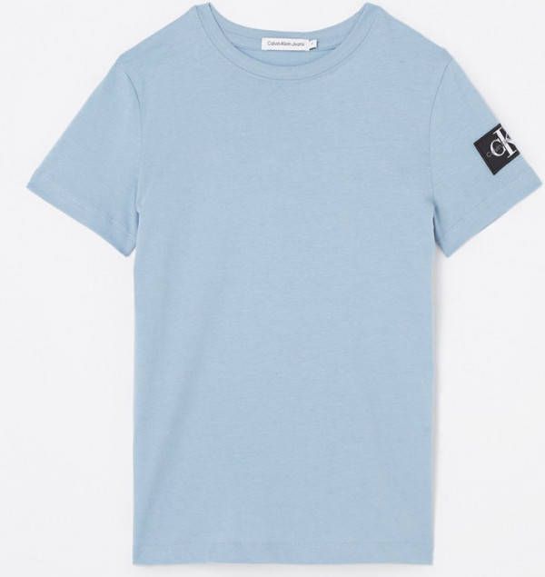 Calvin klein Jeans! Jongens Shirt Korte Mouw -- Blauw Katoen