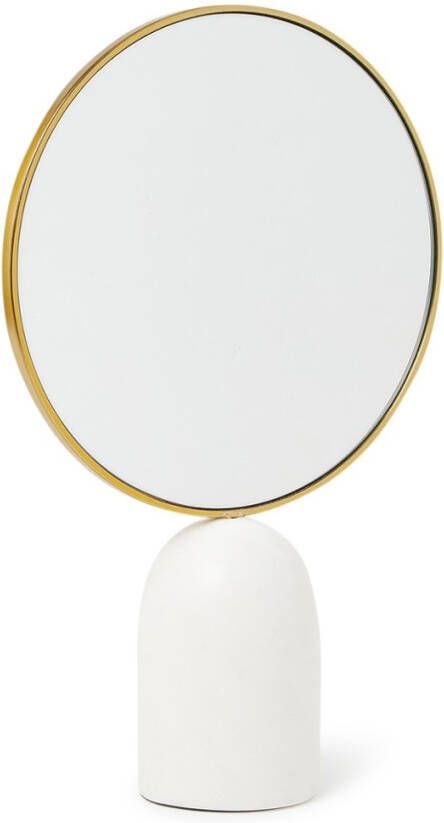 Pols Potten Mirror round marble white tafelspiegel