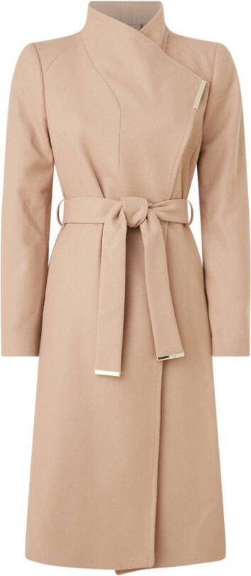 Ted Baker Rose mantel in wolblend met strikceintuur