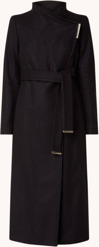 Ted Baker Rosell mantel in kasjmierblend met strikceintuur
