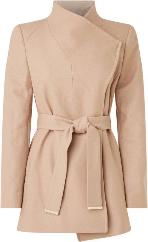 Ted Baker Rosess mantel in kasjmierblend met strikceintuur