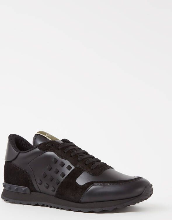 Valentino Rockrunner sneaker van leer met suè, de details