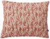 HKliving Kussen Floral Jacquard weave red/pink online kopen