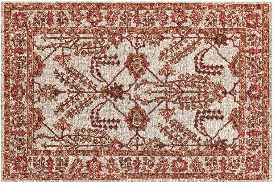 Beliani Adilcevaz Gevlochten beige wol