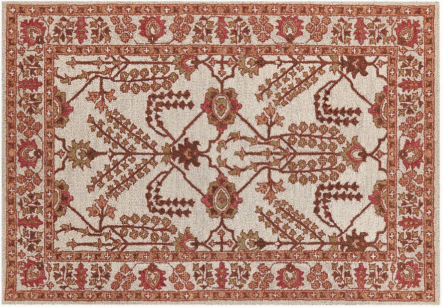 Beliani Adilcevaz Gevlochten oranje wol