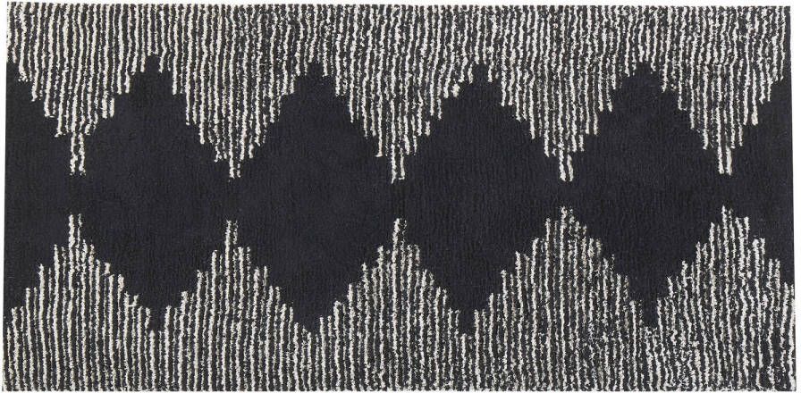 Beliani Bathinda Laagpolig zwart katoen