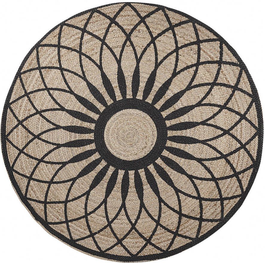 Beliani Kullar Gevlochten beige jute