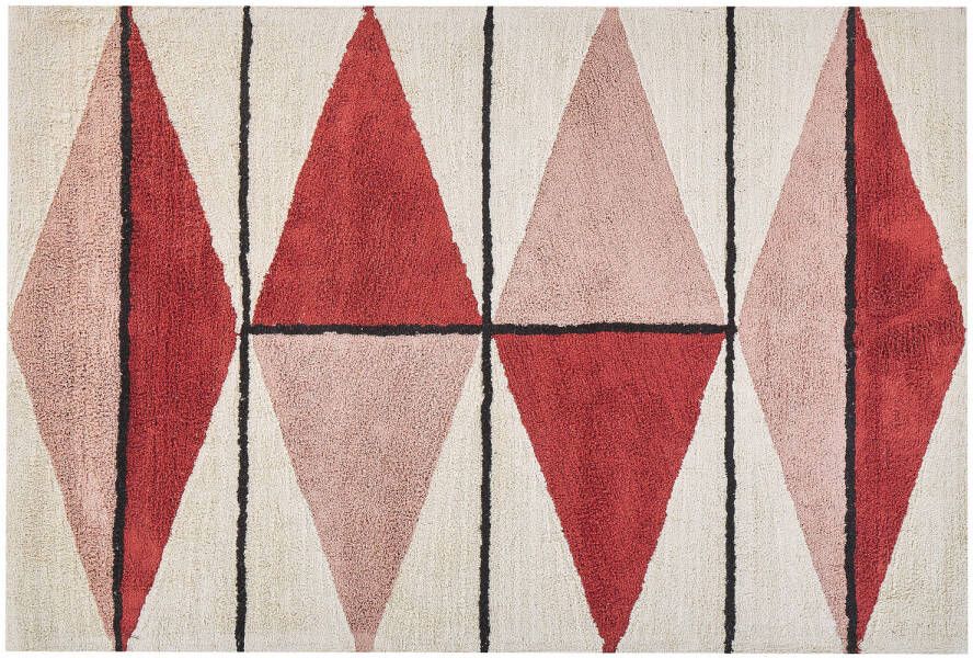 Beliani Purnia Laagpolig multicolor katoen