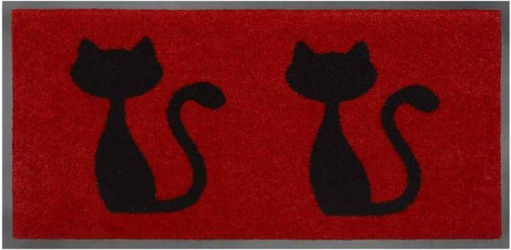 MD-Entree MD Entree Schoonloopmat Emotion XS Cats Red 40 x 80 cm