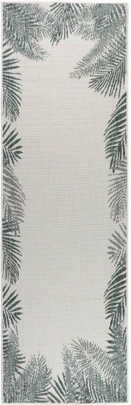 Eva Interior Buiten Loper Balkonkleed Leaf Groen Dubbelzijdig - 80 X 250cm(M )