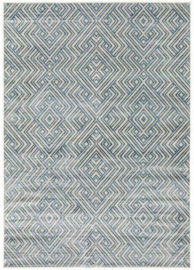 Eva Interior Vintage Vloerkleed Amber Blauw - [afmetingen 160 X 230 Cm] [afmetingen 160 X 230 Cm (M)]