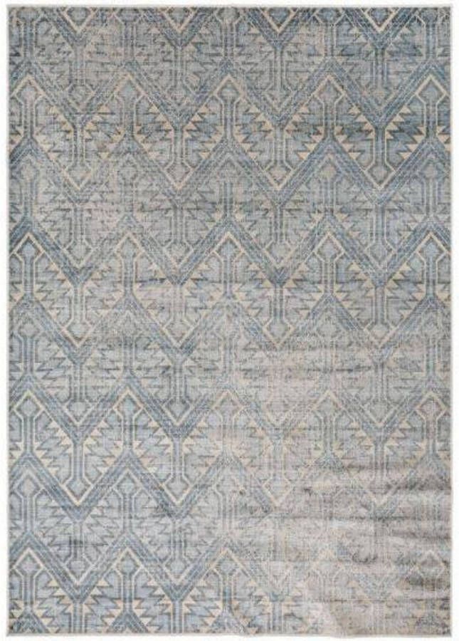 Eva Interior Vintage Vloerkleed Leonora Blauw - [afmetingen 160 X 230 Cm] [afmetingen 160 X 230 Cm (M)]