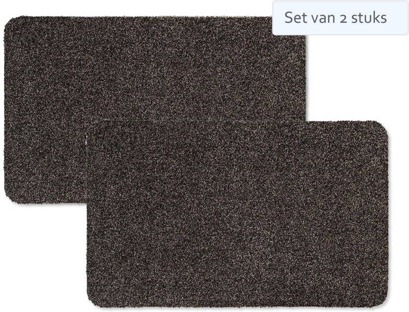 Hamat Set Van 2 Stuks Deurmat Majestic 50x80 Cm Taupe