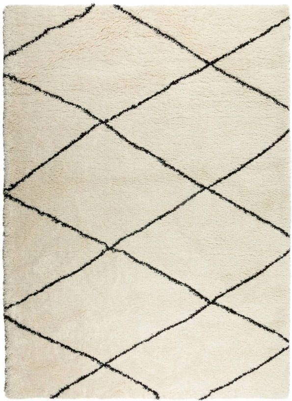 Interieur05 Berber Vloerkleed Hoogpolig Wit/zwart Scandinavisch Nea