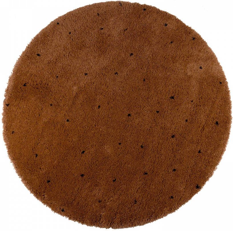 Interieur05 Vloerkleed Kinderkamer Stip Bruin/cognac/zwart Dots