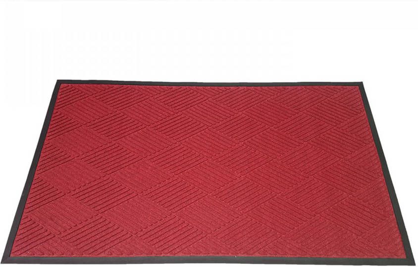 IVOL Schoonloopmat Brush Clean 90x150 Cm Rood