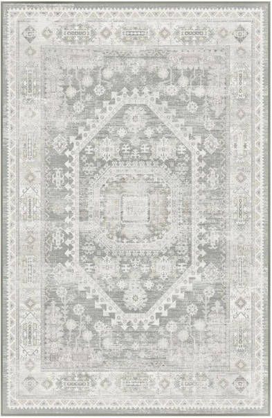 Lizzely Garden & Living Vloerkleed Vintage 160x220cm Wit Grijs Perzisch Oosters Tapijt