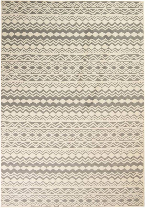 VidaXL Vloerkleed Modern Traditioneel Ontwerp 80x150 Cm Beige/grijs