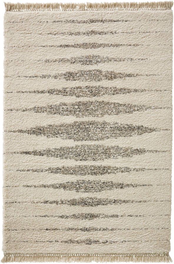 bonprix Hoogpolig vloerkleed met geometrisch patroon