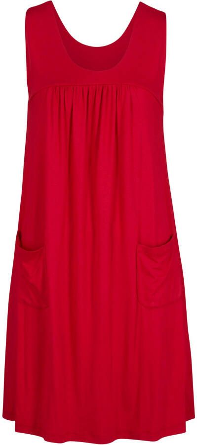 bonprix Korte jersey jurk met zakken van viscose