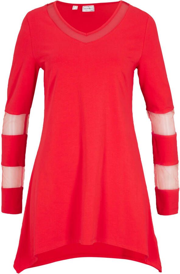 bonprix Longshirt met mesh