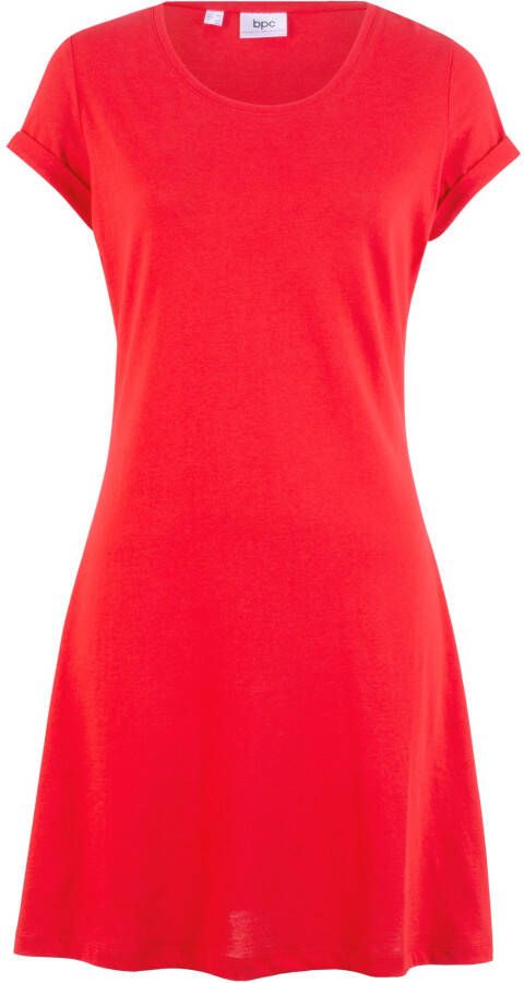 bpc bonprix collection Shirtjurk, korte mouw, aardbeirood, 100% katoen