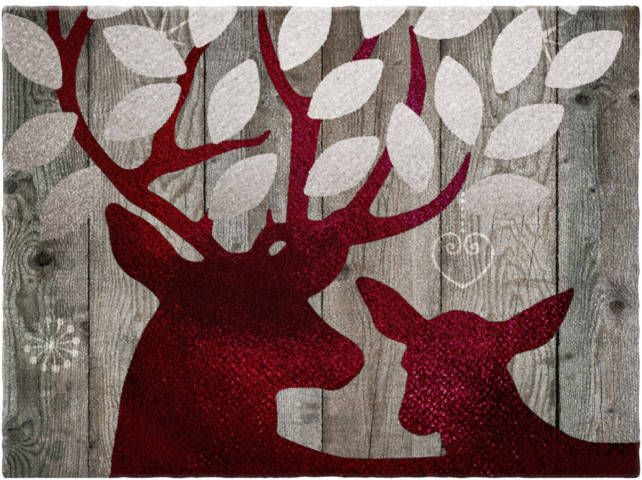 bpc living bonprix collection Deurmat met kerstmotief, beige/rood