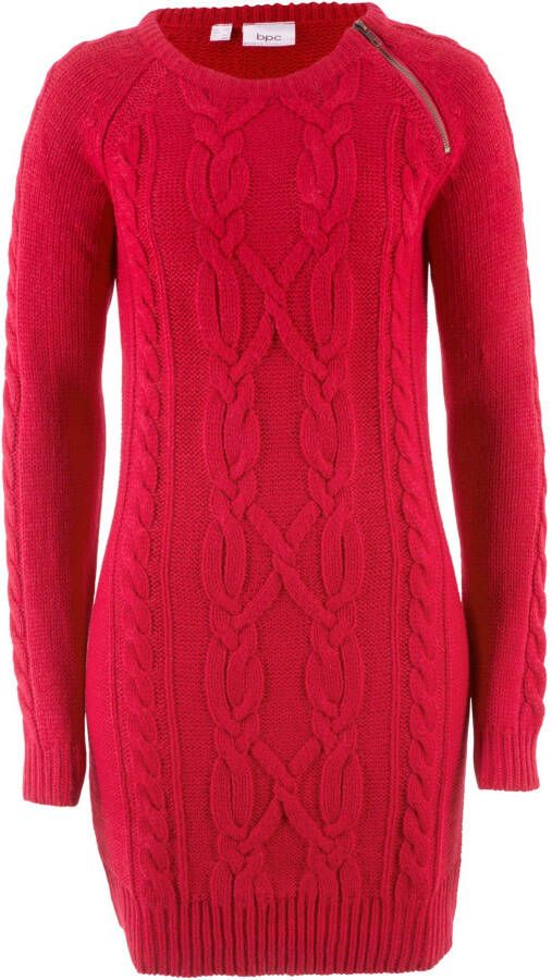 bonprix Gebreide jurk met ritsdetail