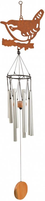 Esschert Design Windgong Vogel 18, 8 X 73, 5 Cm Staal Roestbruin