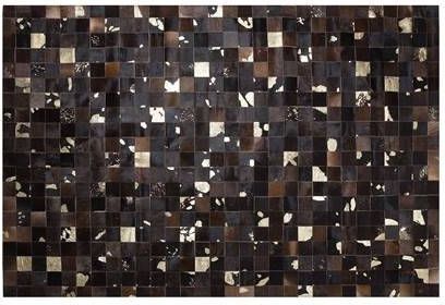 Beliani Bandirma Vloerkleed Koeiehuid Leer 140 X 200 Cm