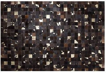 Beliani Bandirma Vloerkleed Koeiehuid Leer 160 X 230 Cm