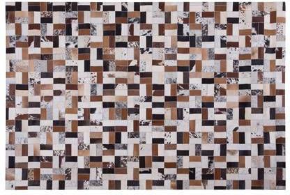 Beliani Cesme Vloerkleed Koeiehuid Leer 160 X 230 Cm