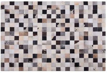 Beliani Rize Vloerkleed Koeiehuid Leer 160 X 230 Cm