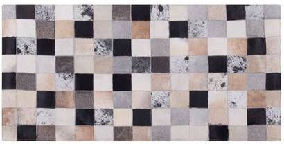 Beliani Rize Vloerkleed Koeiehuid Leer 80 X 150 Cm