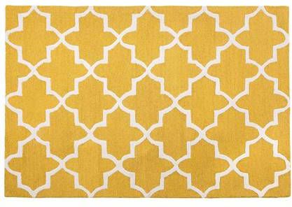 Beliani Silvan Vloerkleed Wol 140 X 200 Cm