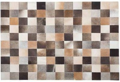 Beliani Soke Vloerkleed Koeiehuid Leer 160 X 230 Cm
