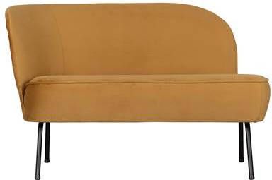 BePureHome Lounge Fauteuil 'Vogue' Links, Velvet, kleur Mosterd