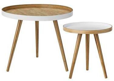 Bloomingville Cappuccino Bijzettafel Set van 2 Wit