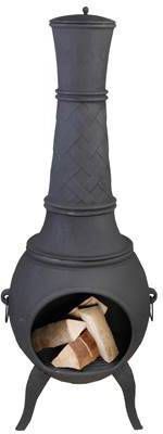 Esschert Design Terraskachel 150 cm Zwart