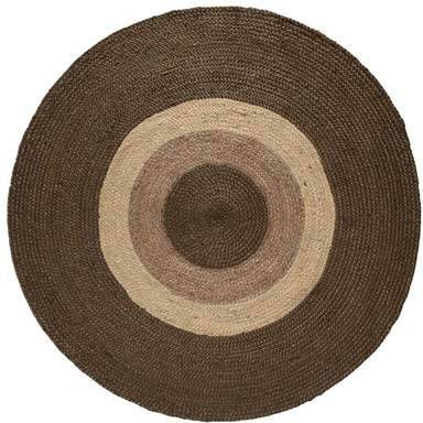 Eva Interior Jute Vloerkleed Dart Rond Groen/wit/naturel/groen 120Ø