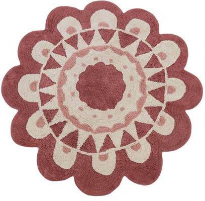 Eva Interior Kindervloerkleed Flower Bloem 120 rond Tapis Petit
