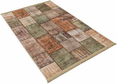 FlyCarpets Adrasos Patchwork Multi Vloerkleed Geblokt