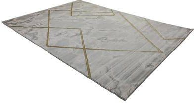 FlyCarpets Alba Grijs/Goud Vloerkleed Marmer Design