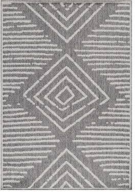 FlyCarpets Belize Indoor & Outdoor Grijs Vloerkleed 120 X 170 Cm