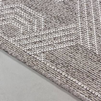 FlyCarpets Belize Indoor & Outdoor Grijs Vloerkleed 120 X 170 Cm