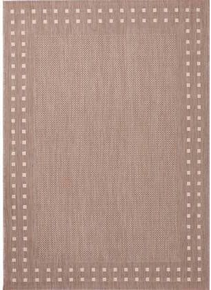 FlyCarpets Capri Indoor & Outdoor Beige Vloerkleed Kader