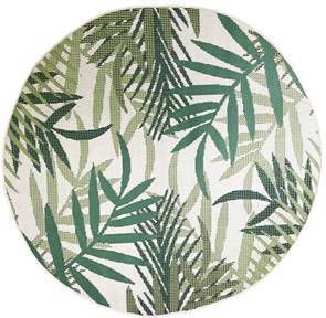 FlyCarpets Capri Indoor & Outdoor Creme Vloerkleed Rond