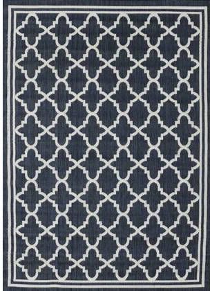 FlyCarpets Capri Indoor & Outdoor Donkerblauw Vloerkleed