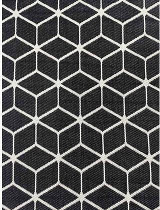 FlyCarpets Capri Indoor & Outdoor Zwart Vloerkleed